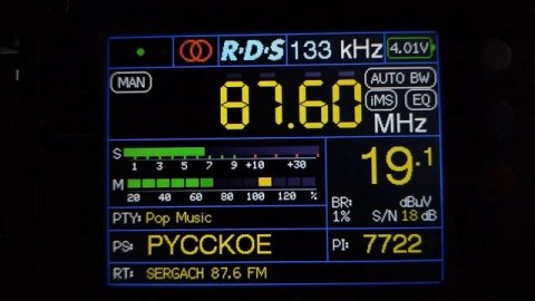 RDS. Русское радио Сергач 87.6 МГц 0,1 кВт ~ 107 км.