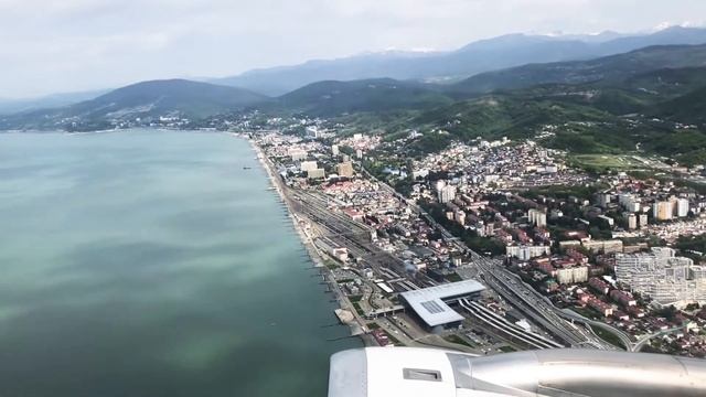 Взлёт самолёта А321 Сочи международный аэропорт Адлер