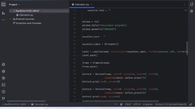 Калькулятор на PyCharm (Python).