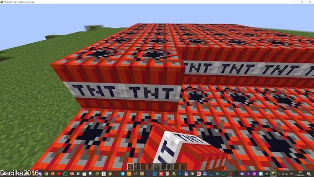 Проверяю, сколько выдержит мой пк динамита в Minecraft