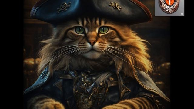 Нейросеть рисует котов по морской тематике.