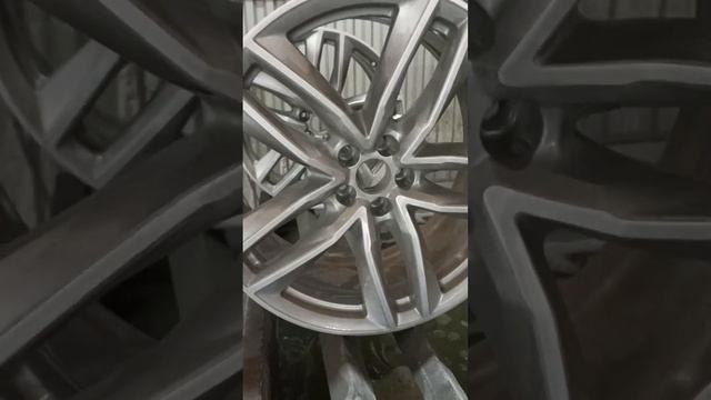 Порошковая покраска дисков в цвет Silver Tiger 411M.