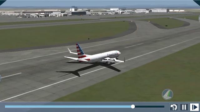 X Plane 10 Mobile Мягкая посадка.