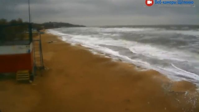 Пляж в Щёлкино, 03.12.2016 - Time-lapse с камеры 1
