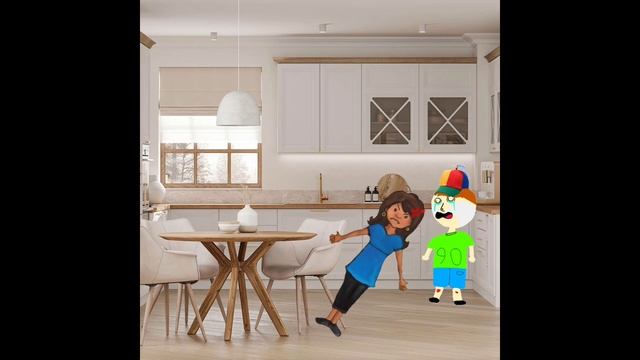 А Миша пинает мяч, и он упал с коленки, и он коленка пош?