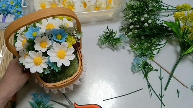 мыловарение/букет ромашек в корзиночке/🤗