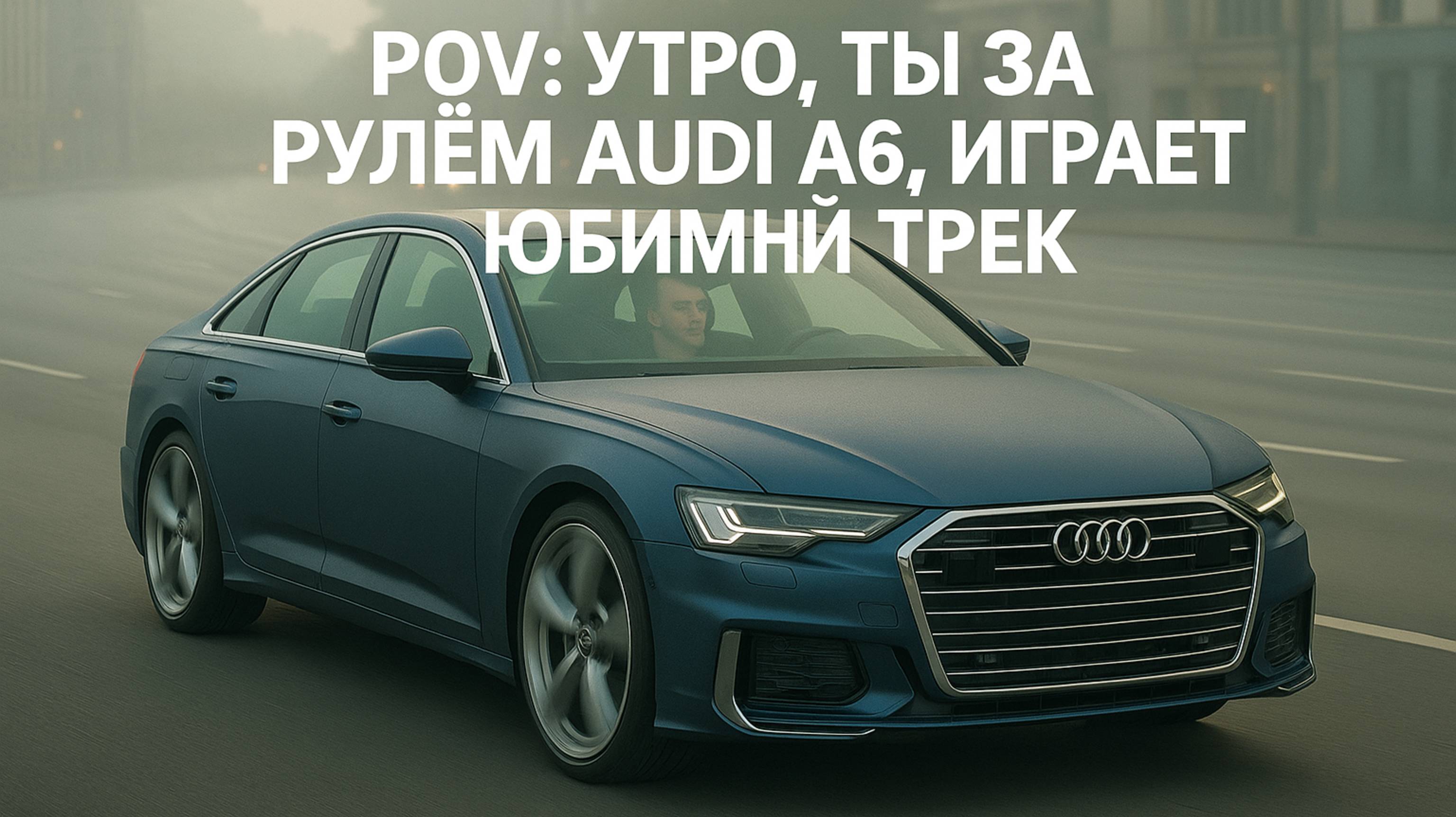 POV: Утро, ты за рулём Audi A6, играет любимый трек