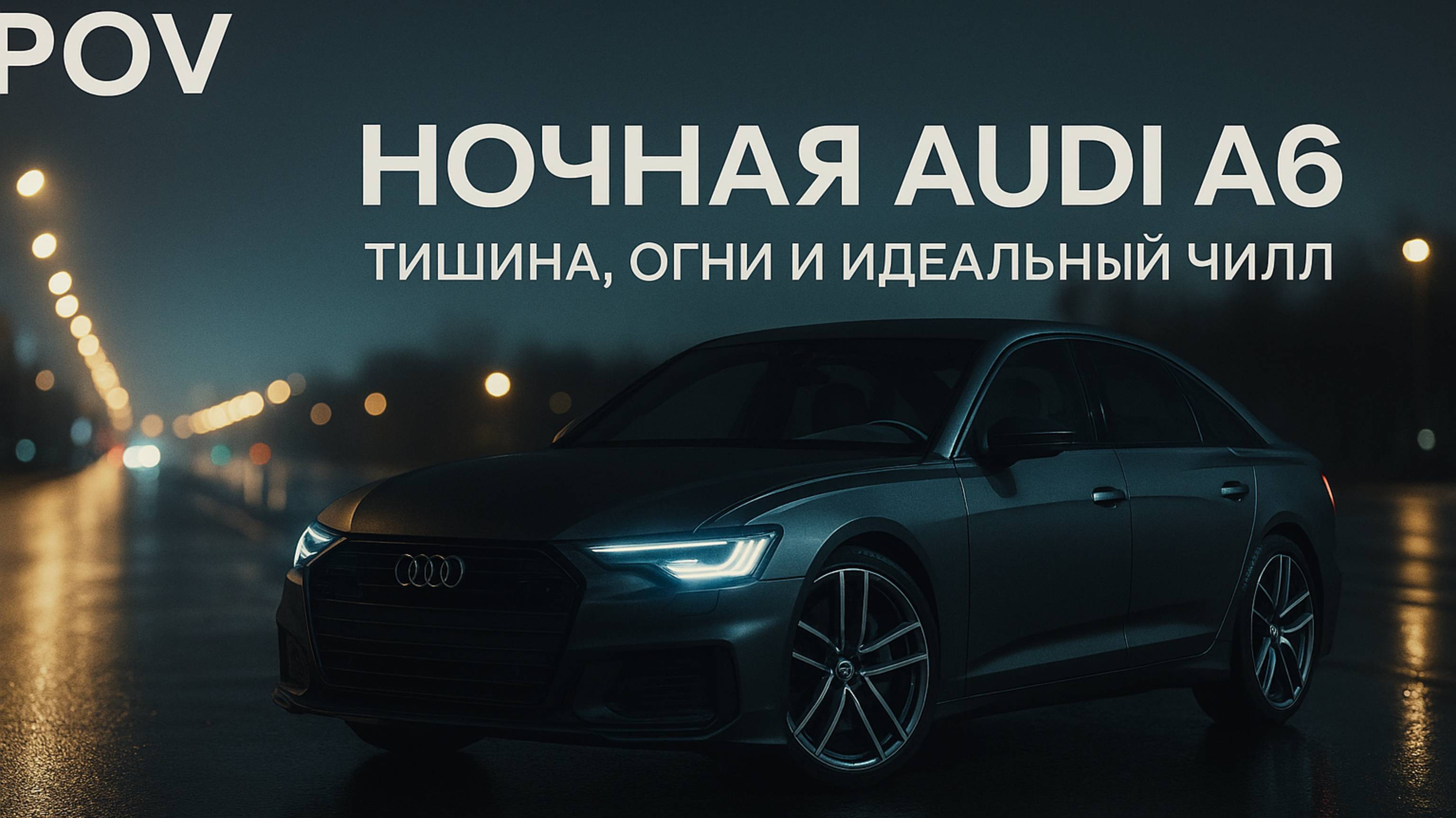 POV: Ночная Audi A6 | Тишина, огни и идеальный чилл