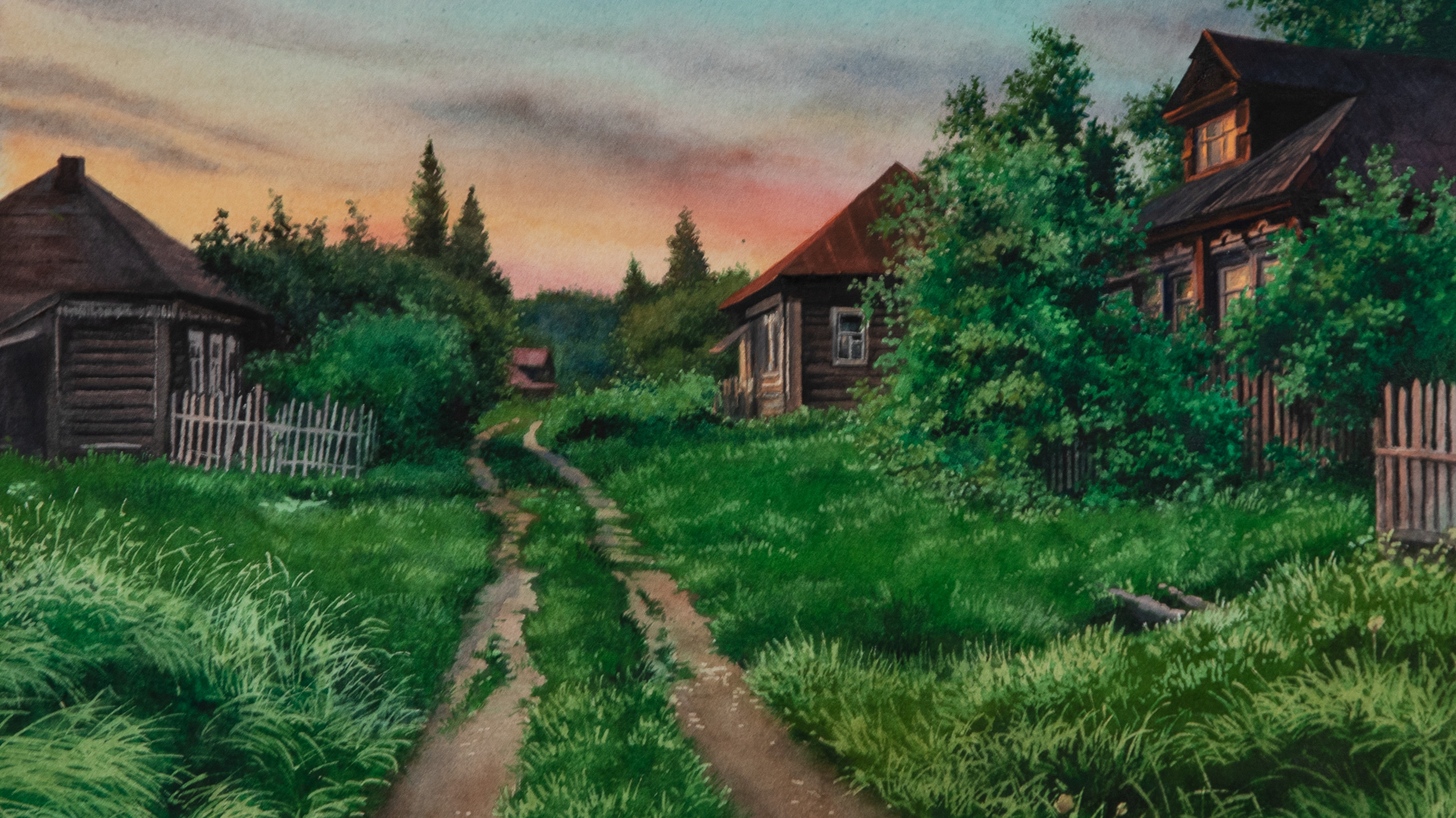 Акварельный мастер-класс. Летний вечер. Художник Владимир Иванов