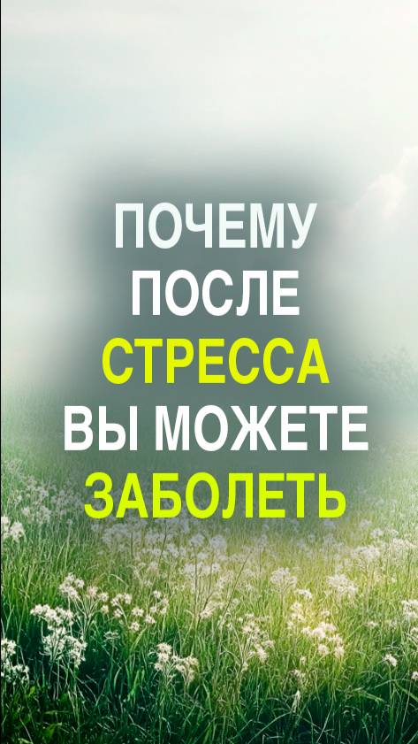 Почему после стресса мы заболеваем — тело не шутит
