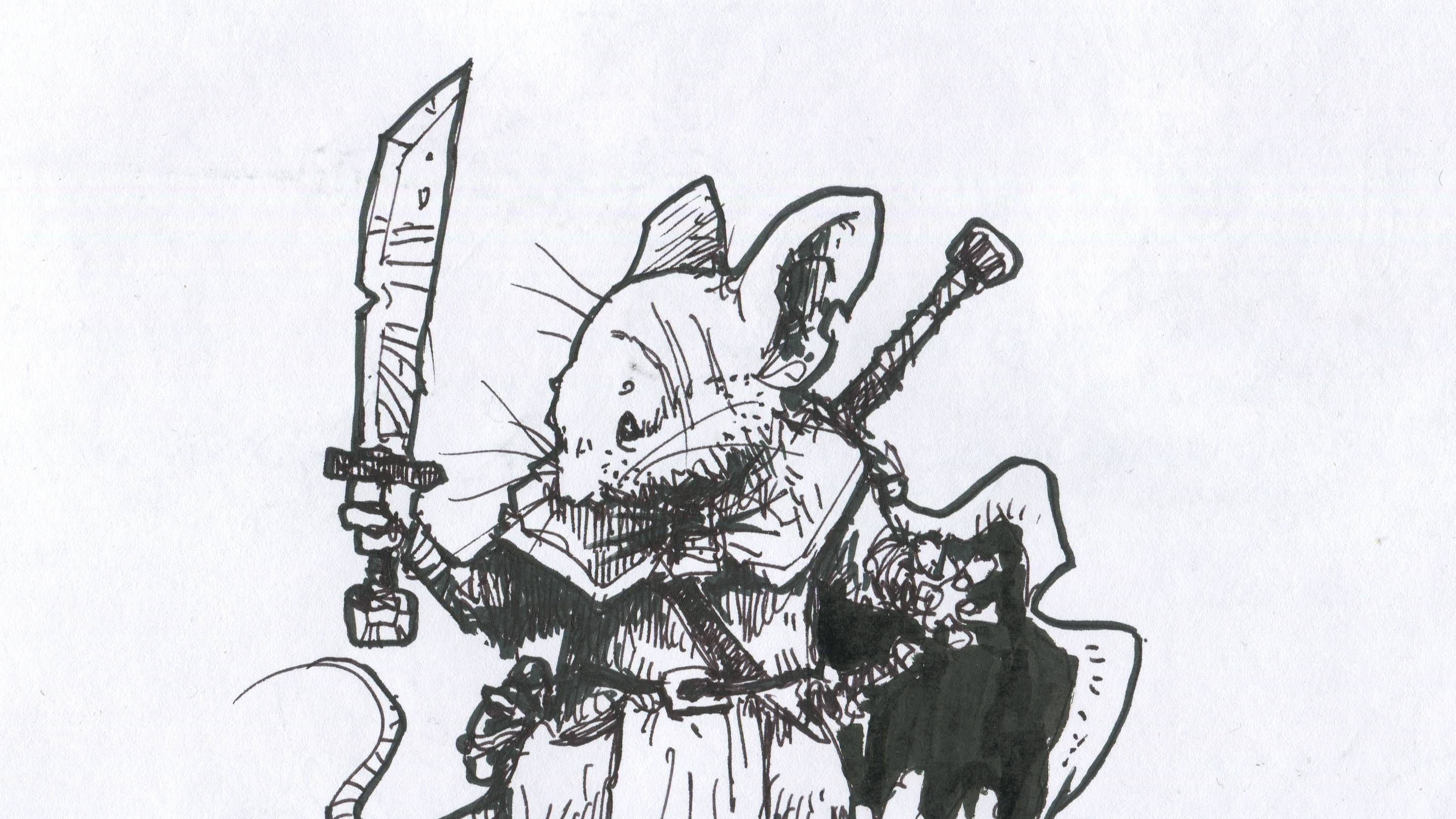 Рисую мыша неспеша.