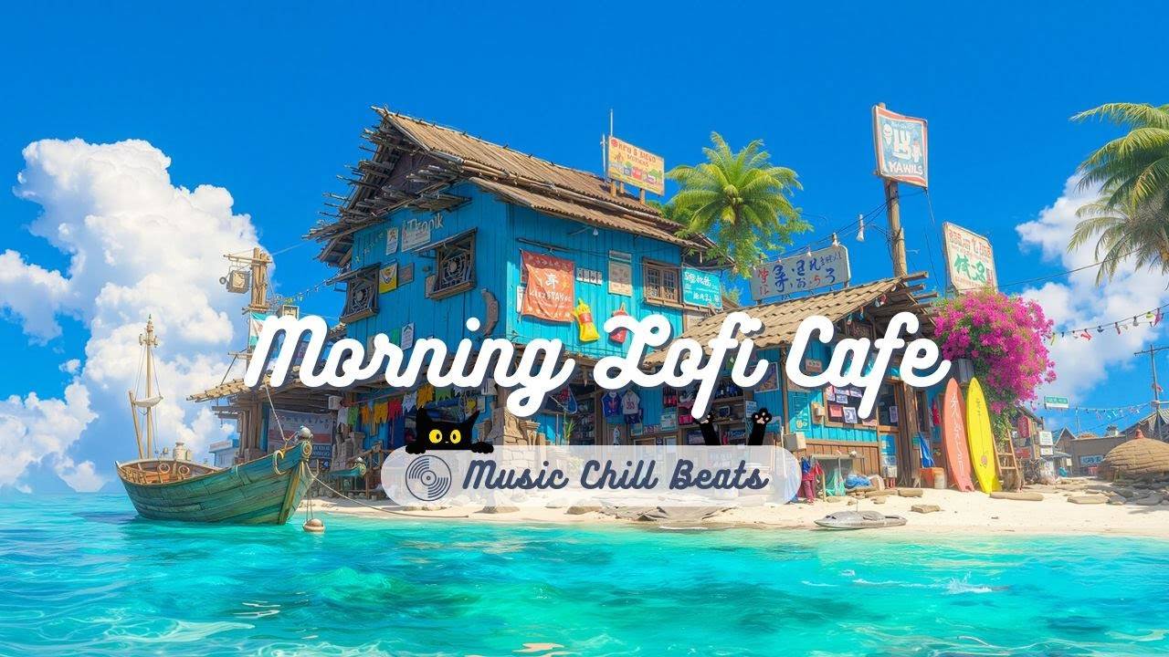 Morning Lofi Cafe – Japanese Chillhop With Ocean Ambience,  Japanese Lofi Cafe By The Sea🌊
