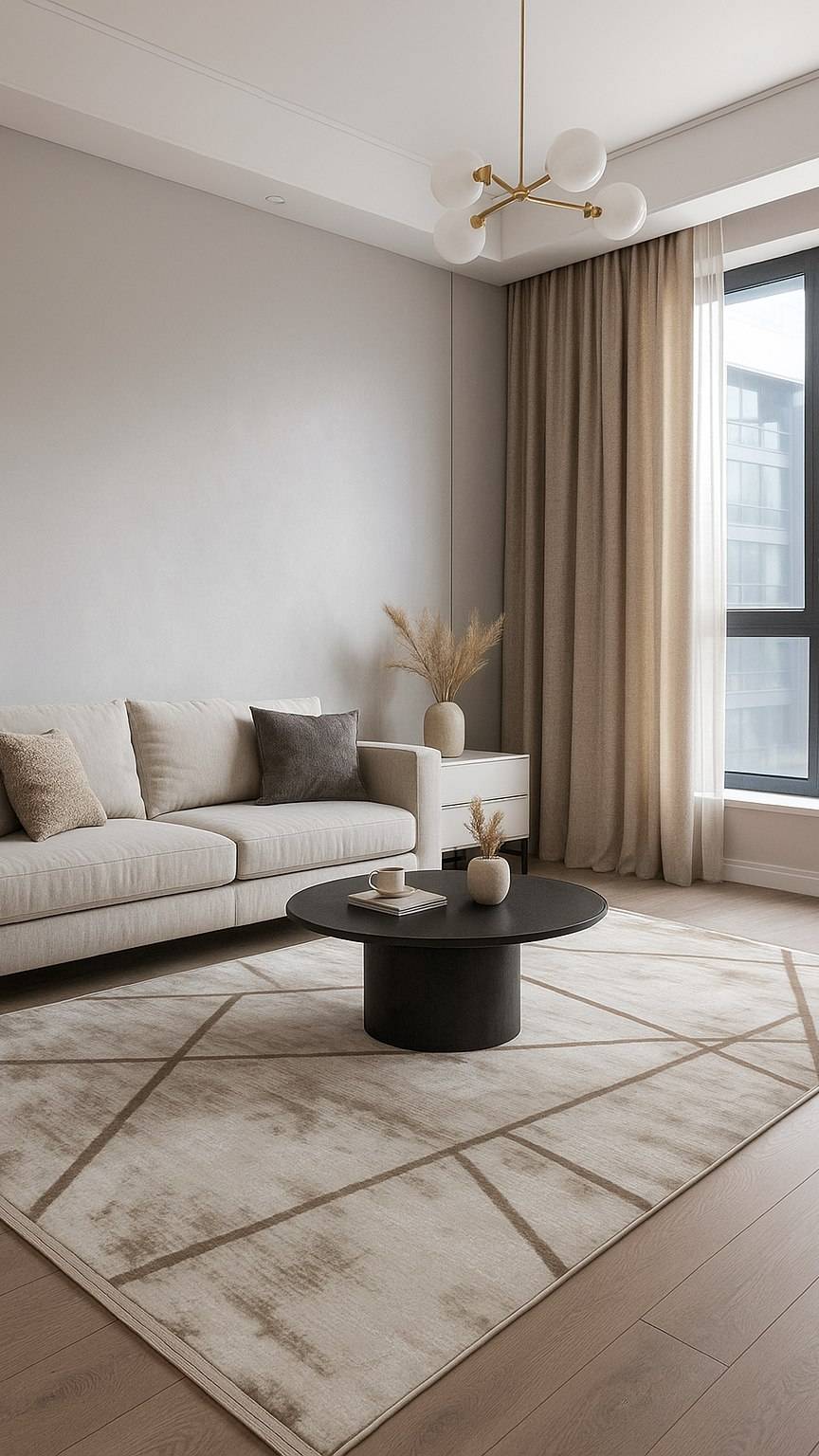 Современный Ковер CARINO 64A BEIGE BEIGE для дома