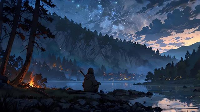 Medieval Campfire By The Lake Relaxing Fantasy Music For Study Relaxation