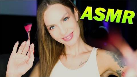 АСМР  Mommy Amy Я накрашу твое ЛИЦО 😴 чистка триггера шепот тк тк тк для расслабления и для СНА