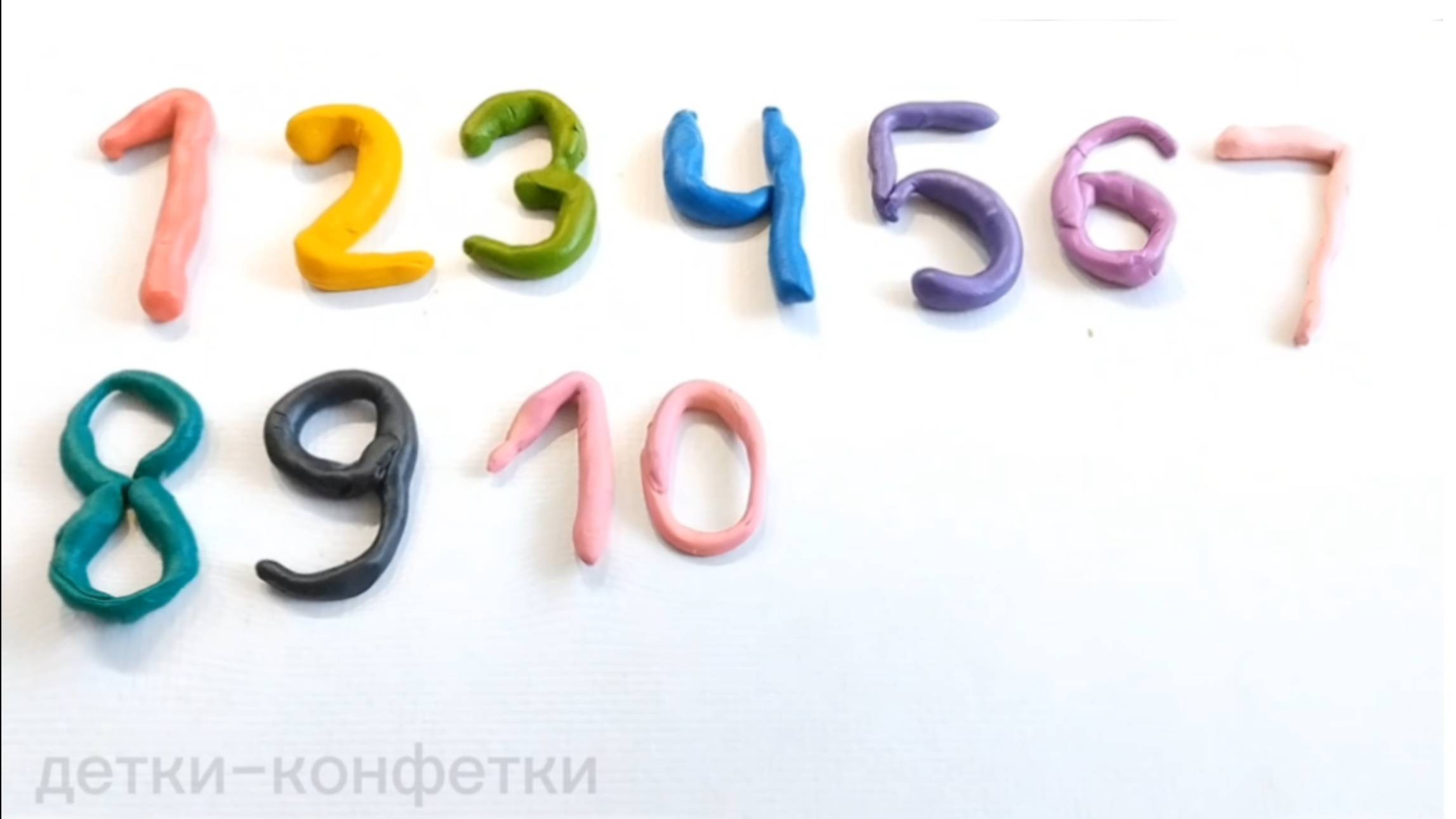 цифры из пластилина