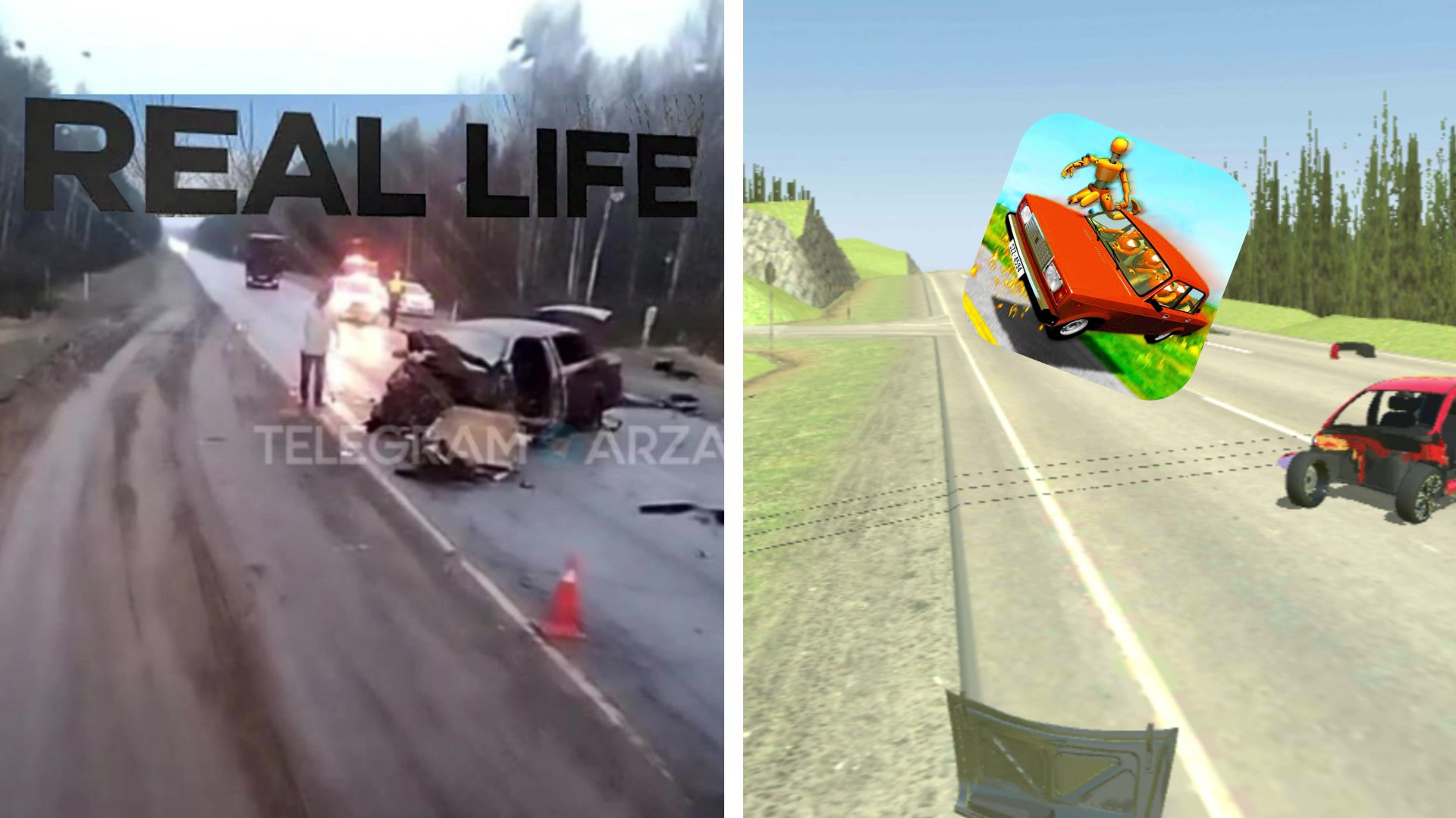 Авария на реальных событиях в ВАЗ краш тест симулятор 2 #33