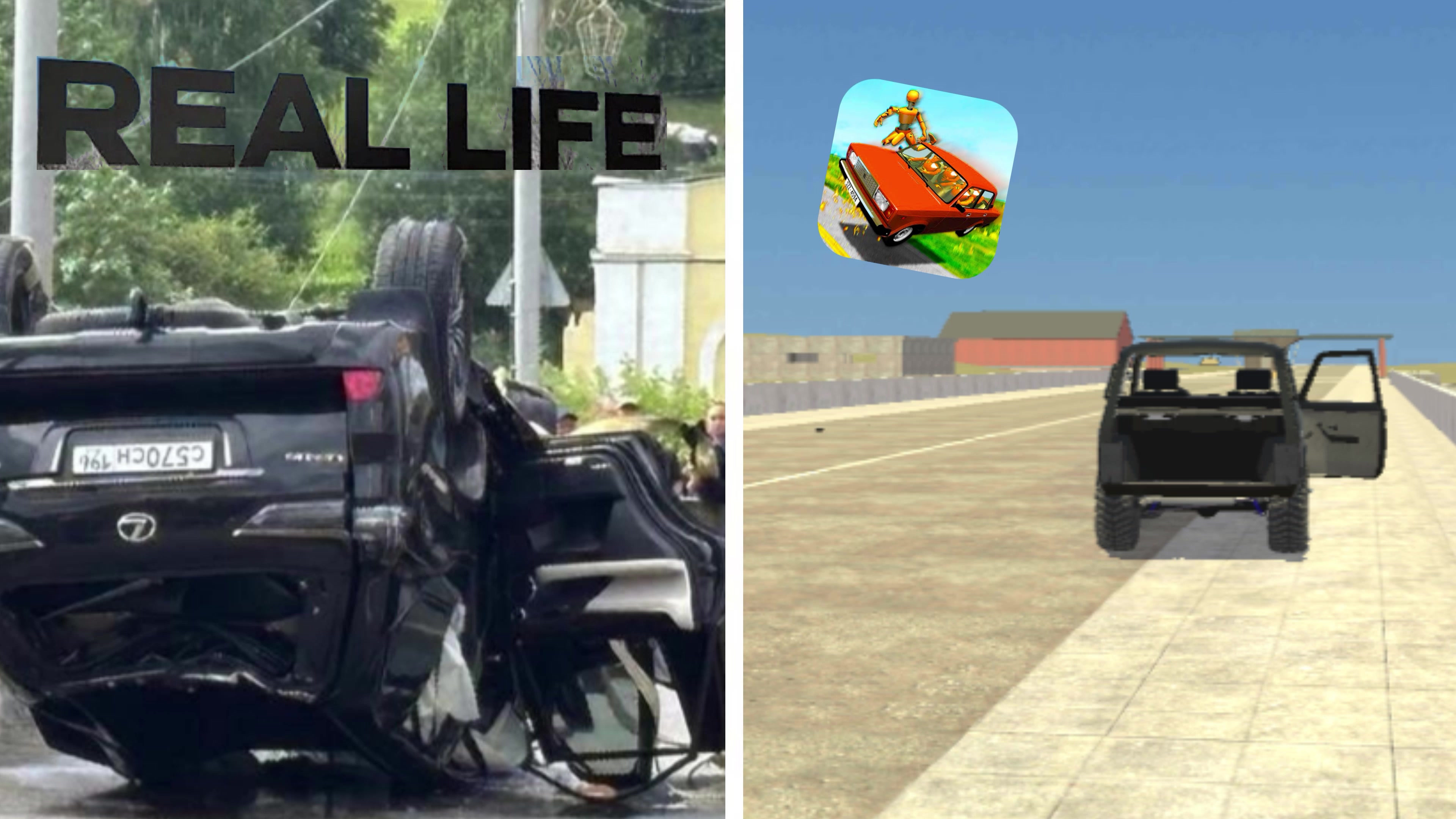 Авария на реальных событиях в ВАЗ краш тест симулятор 2 #35