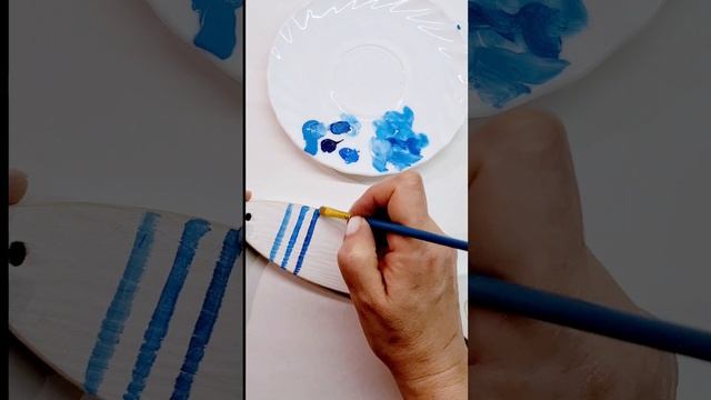Декорируем РЫБКУ из дерева. #рисуемакрилом #рыбкаиздерева #хобби #рукоделие #дети