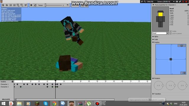 Танцевальная битва в майнкрафте Стив против Фроста