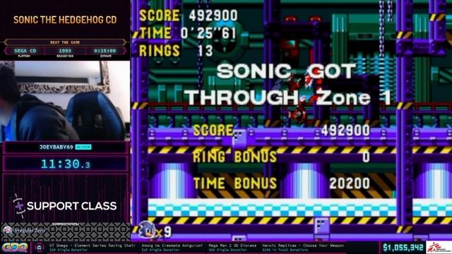 SGDQ2021 - Sonic The Hedgehog CD от JoeyBaby69 за 21:06 (официальный русскояз