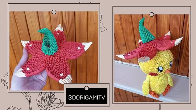 3d Origami Flower Hat Tutorial L Модульное оригами шляпа-цветок видео-урок