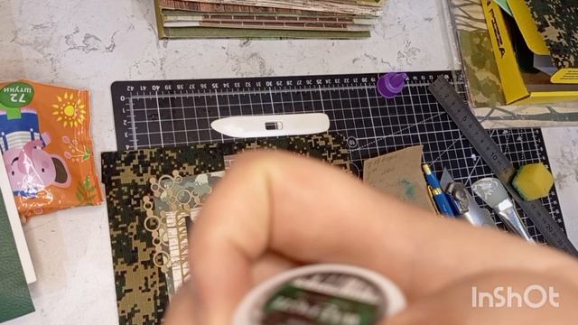 Мастер класс по Армейскому альбому часть 7/делаем обложку и вклеиваем переплет и страницы/скрапбукин