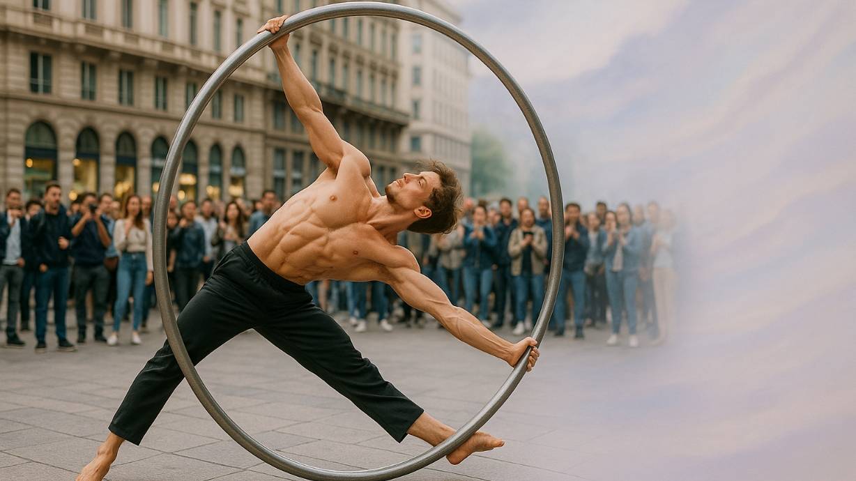 🔥 ТАНЕЦ с ОБРУЧЕМ 🌪️ в Валенсии! 💃 - Настоящее шоу, которое невозможно забыть! 💫