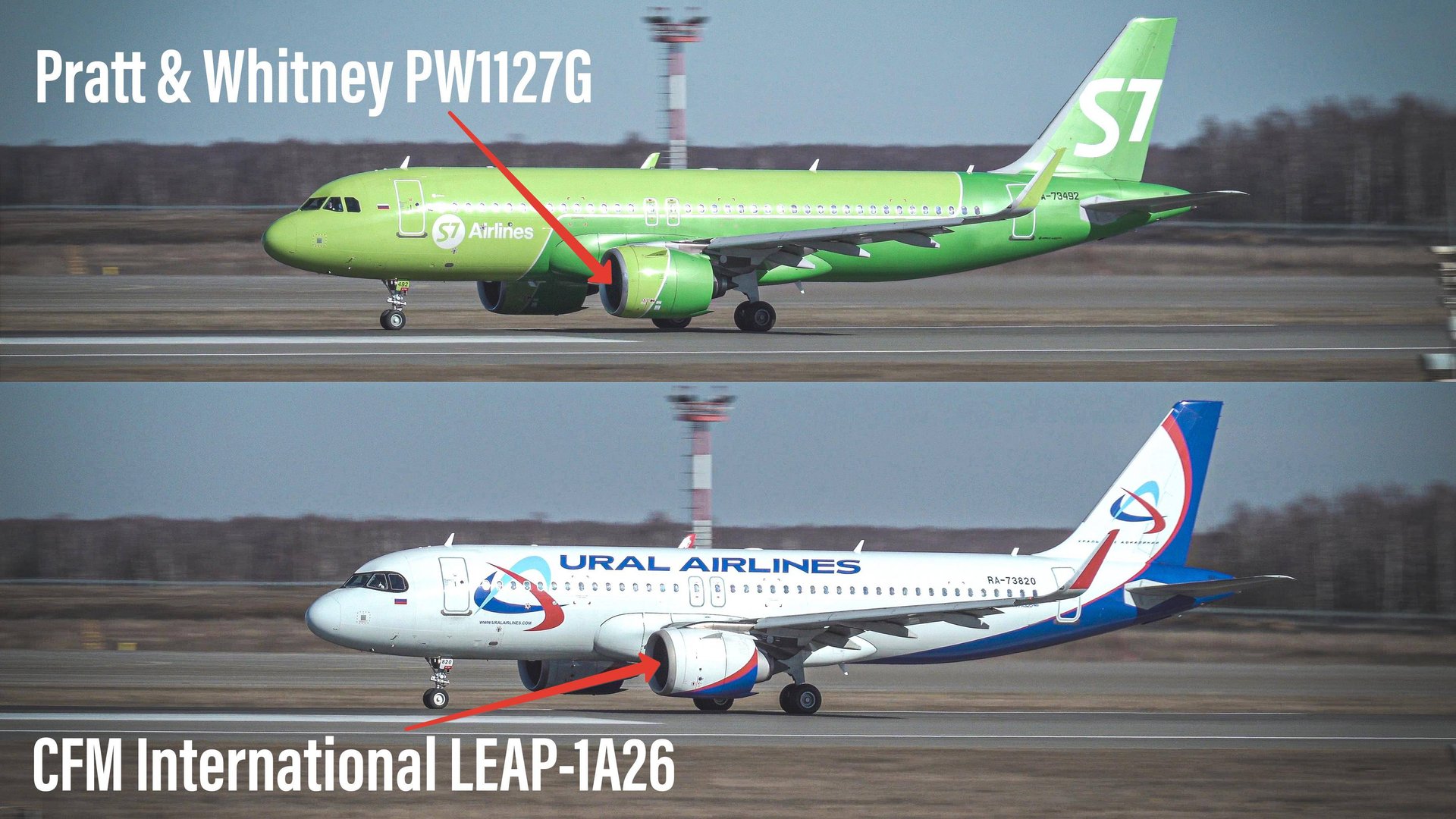 Сравнение звучания двигателей PW и CFM на Airbus A320neo