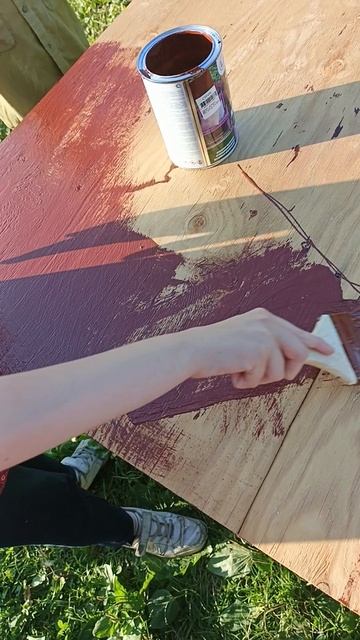 дети#красят#теннисный стол#дача