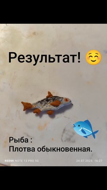 Плотва из полимерной глины FIMO.
