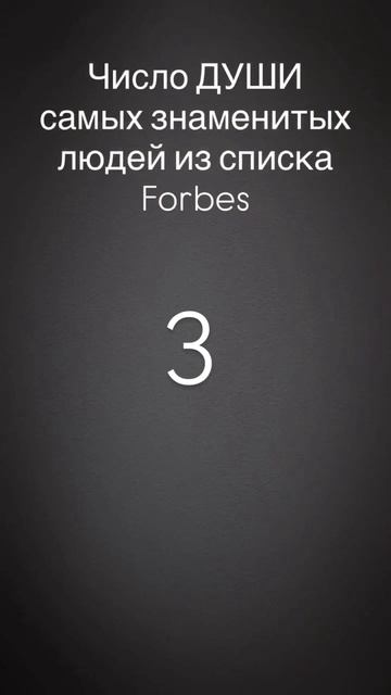 Знаменитости из журнала FORBES, кто они по числу ДУШИ? ЧАСТЬ 1.