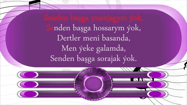 Hajy Ýazmämmedow _ Akgözel Maşadowa _ Senden Başga _ Karaoke