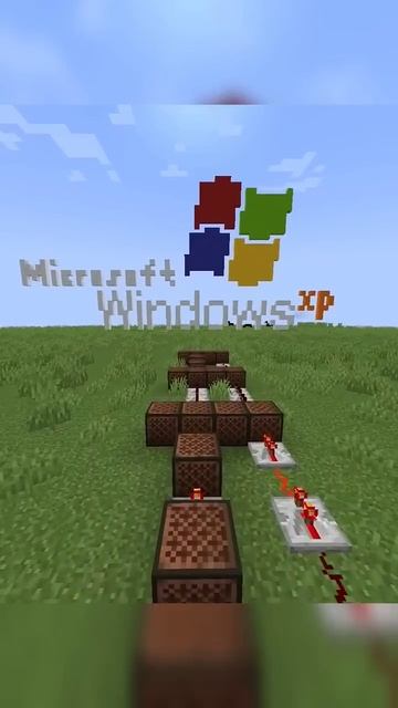 Windows Xp In Minecraft! #minecraft #windowsxp #noteblock #shutdown #shutup