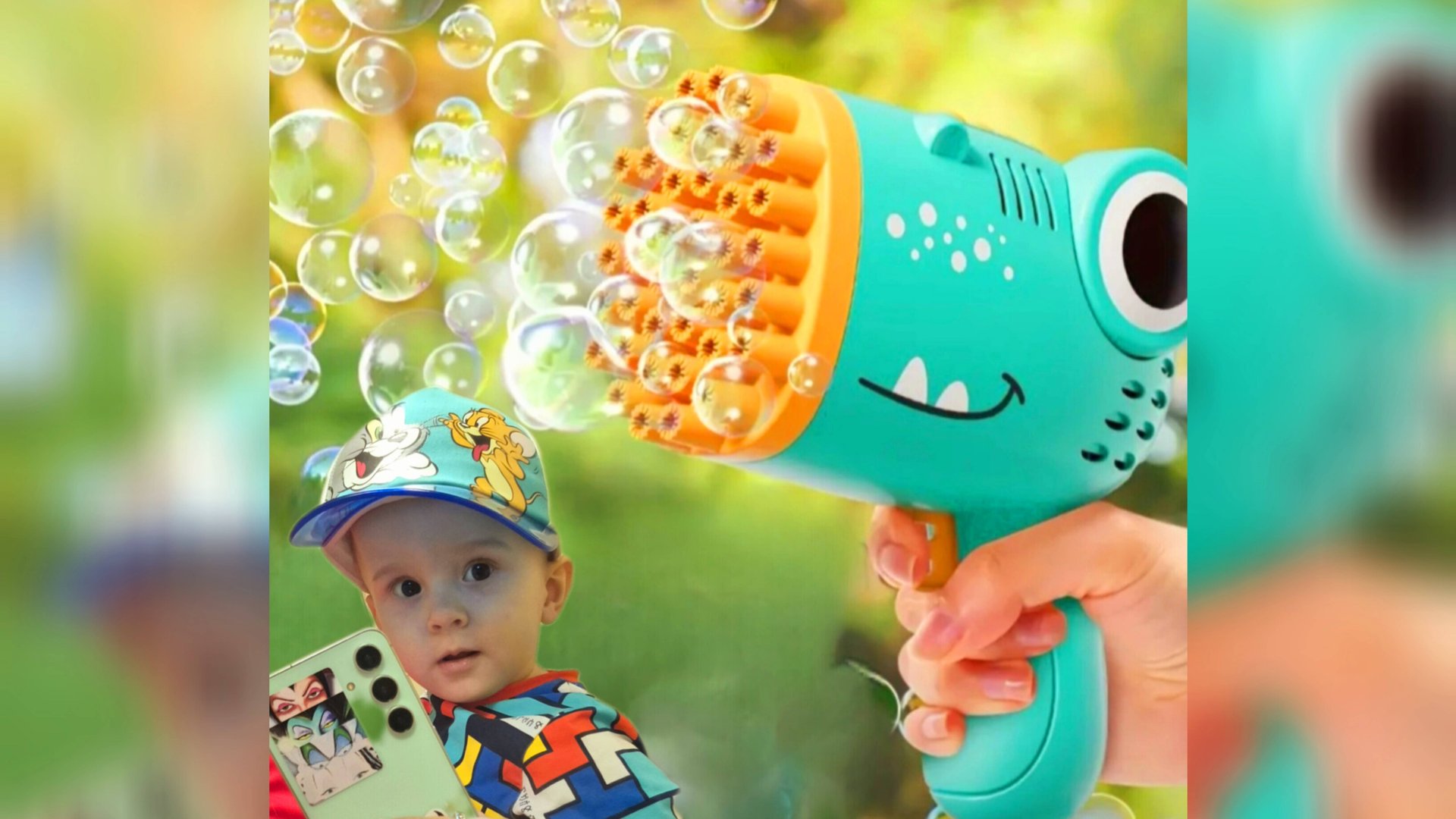 Пузырятор Хэппи Дино 🦖 Гуляем на детской площадке 🛝 Мыльные пузыри 😶🌫️