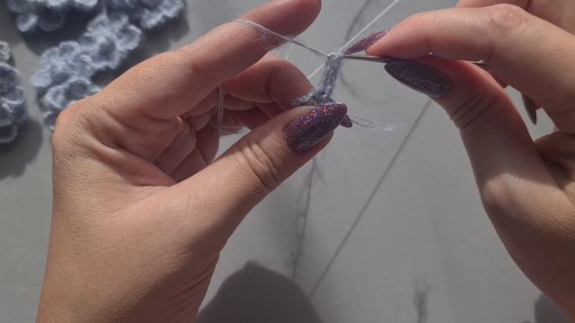 цветы крючком  из мохера
