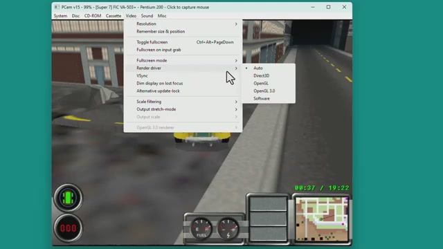 Streets Of SimCity в PCem 15 в эмуляции Voodoo 2