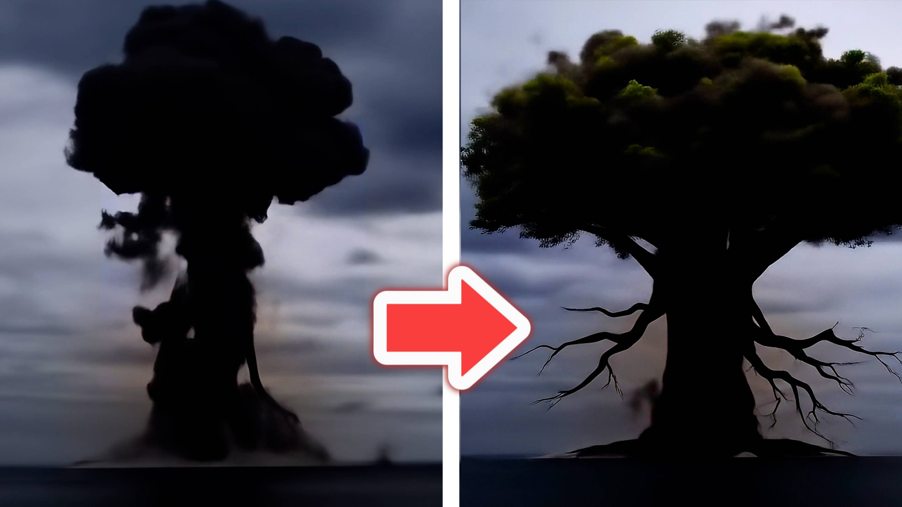 Превращаю ядерные взрывы в деревья