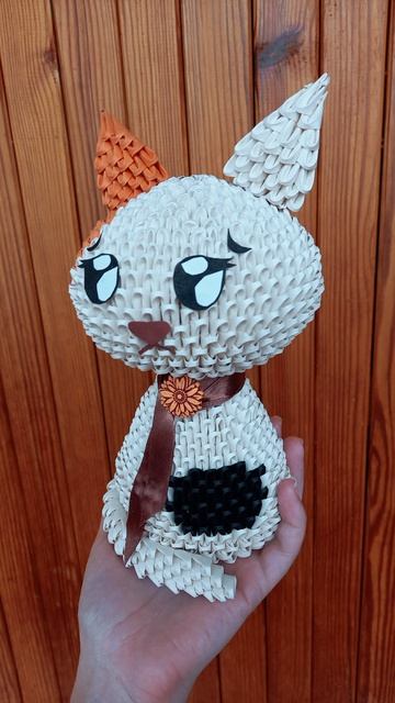 модульное оригами кот 🐱