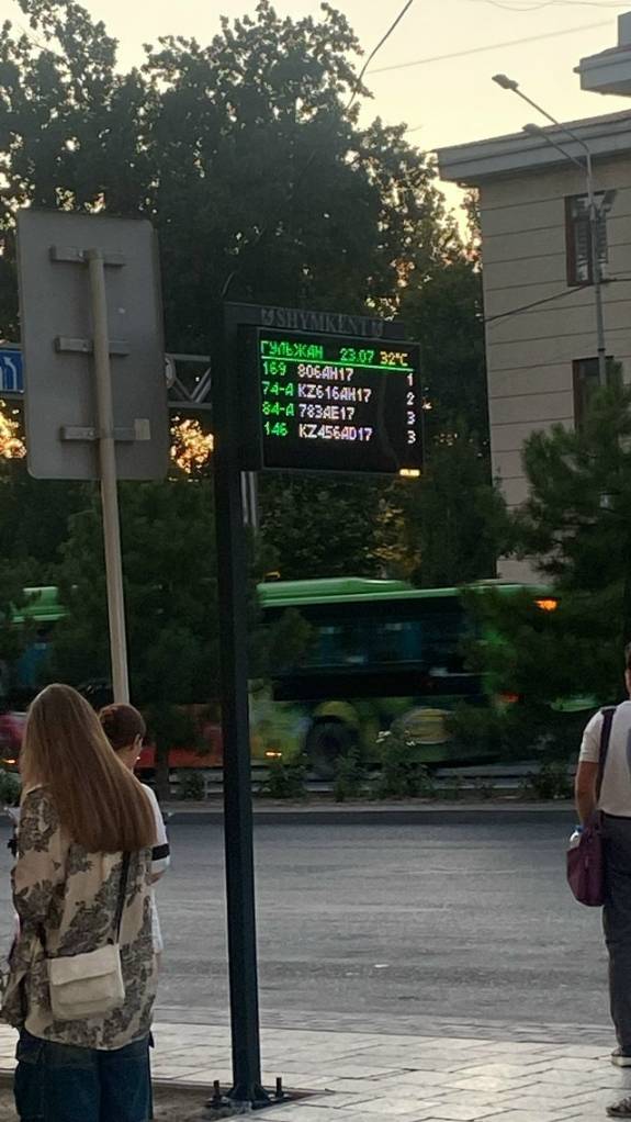 Остановочное табло ITLINE в г. Шымкент Казахстана