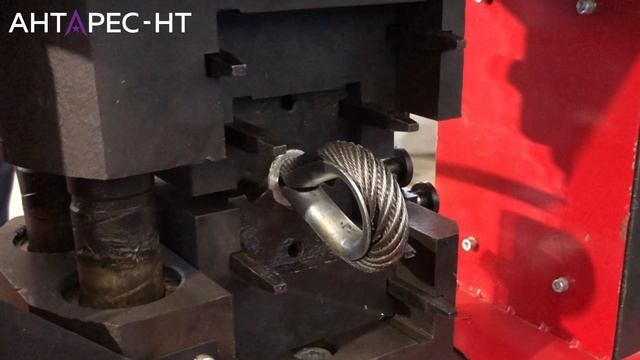 Заделка концов каната под коуш методом опрессовки