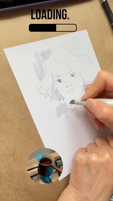 Рисую пока варится кофе 1