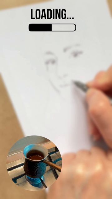 Рисую пока варится кофе 4