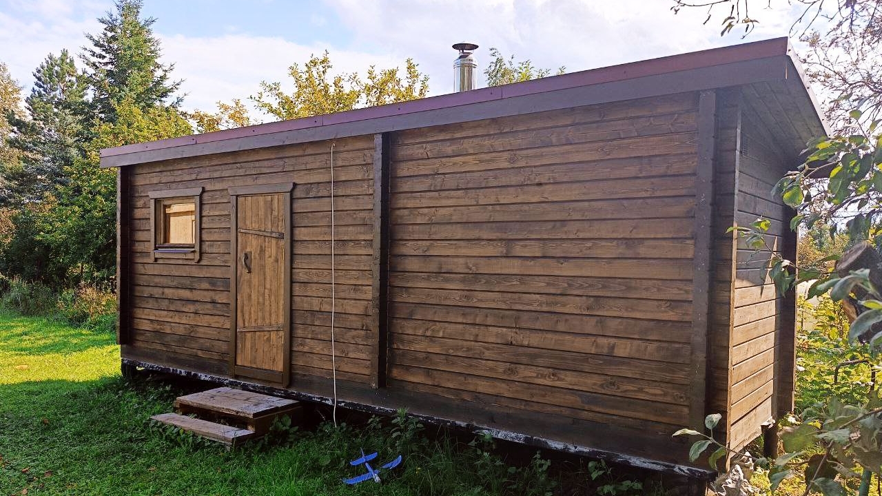 Баня из Бруса с Подготовкой под Террасу