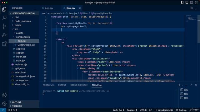 13. Project The Quantity Handler
