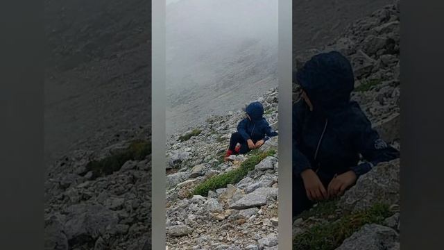 Первое восхождение с сыном на горный пик Науджидза.