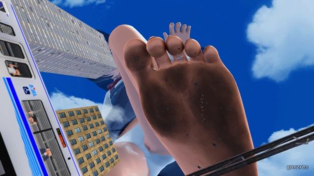 【巨大娘_giantess】5000倍巨大娘の踏み潰し朝潮ver⧸5000_times_giantess_CrushAsasio
