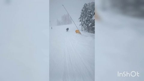 Архыз 2024, спуск со спасателями