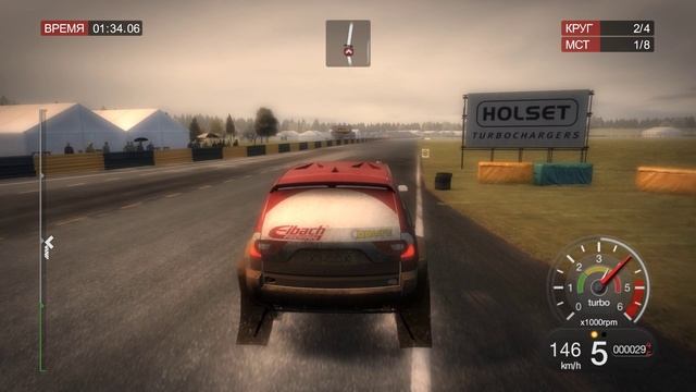 Colin McRae Dirt. Уровень 7. 11 трасса. Lacozade Europian RAID Exhibition. Croft. 1 попытка.