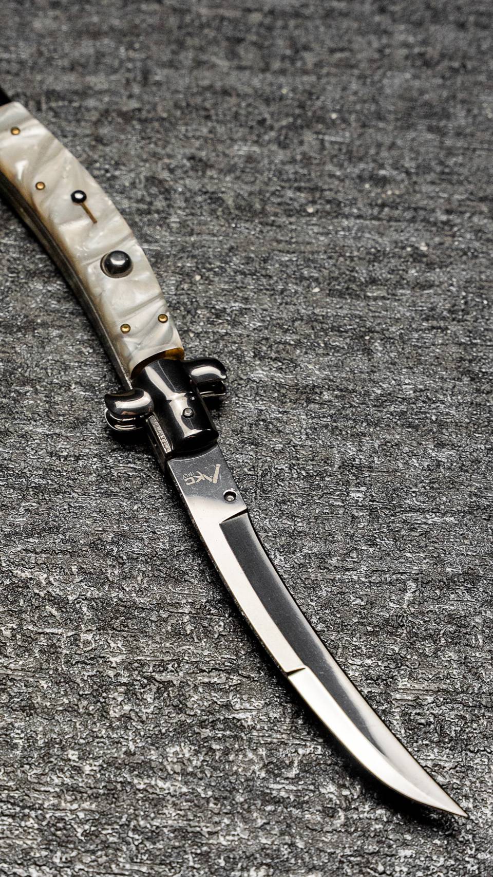 Нож складной автоматический АКС-001 Керамбит , белый 27 см